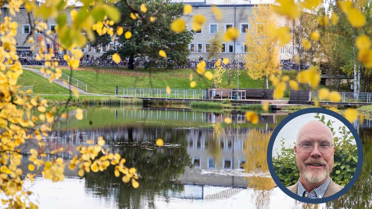 Höst på Umeå campus, porträtt av Tim Ekberg.