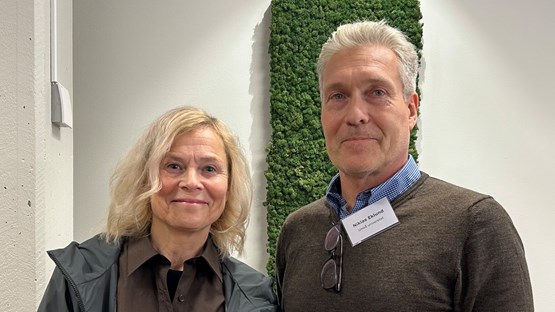 Koordinatorerna för nya satsningen på säkerhet och samhällsskydd: Eva-Lena Fjällström, beredskapsdirektör vid Umeå kommun, och Niklas Eklund, professor vid Statsvetenskapliga institutionen på Umeå universitet.