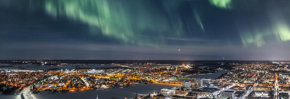 Aurora borelis over Umeå