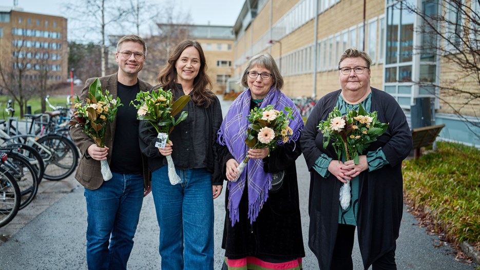 Från vänster: Jon Petter Stoor, Jennie Brandén, Lena Maria Nilsson, Monica Burman. Foto: Hans-Olof Utsi.