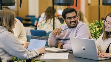 Students studying