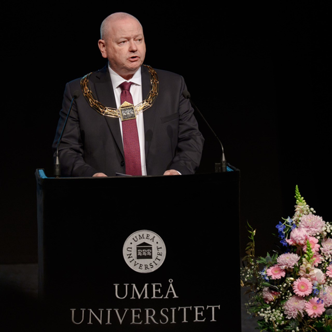 Hans Adolfsson gav inledningstalet på Graduation Ceremony 2024 för internationella mastersprogram.