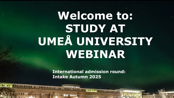 Film: Study at Umeå University webinar (recording)