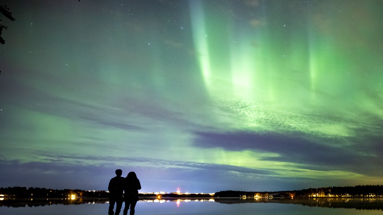 Norrsken vid Nydalasjön