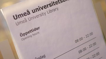 Öppettider på UB