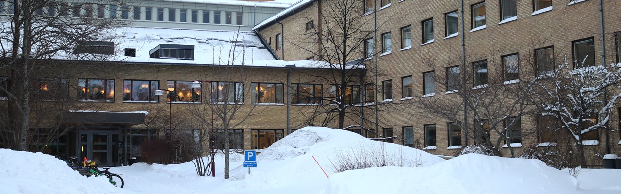 Building of the Chemical Biological Centre, KBC, in winter