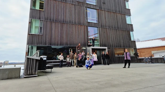 Students outside the Academy