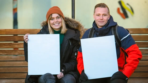 Studenterna Alexandra Sandström och Christian Esselin som båda pluggat utomlands som Erasmus-studenter.