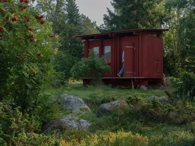 sauna building at site