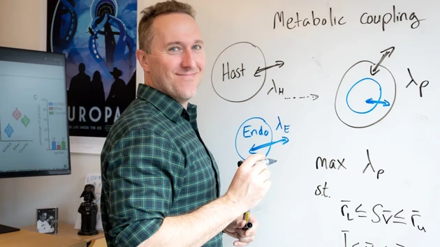 Man writing on a whiteboard