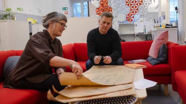 Johan Redström and his colleague Maria Göransdotter at the Umeå Institute of Design.